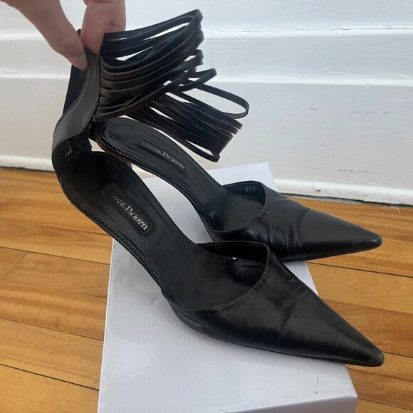 Cesare Paciotti Point Ankle Strap Heels - Picture 2 of 3